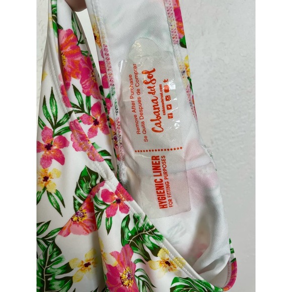 Cabana Del Sol Floral Off Shoulder One Piece Swimsuit NWOT Size Large - Picture 4 of 4